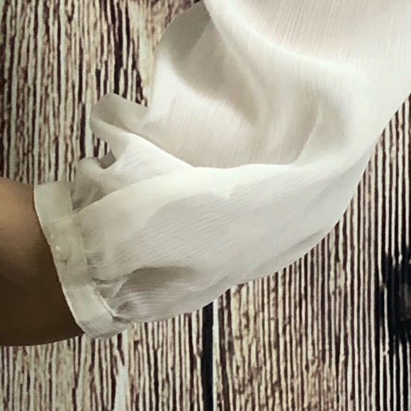 Ann Taylor Loft White Ruffle Shirt - Picture 7 of 14